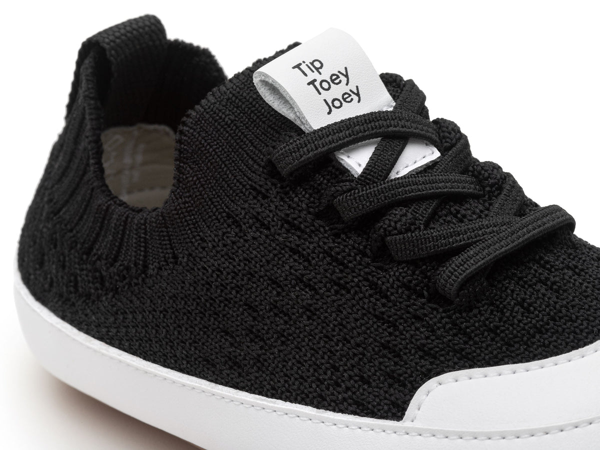 Tip Toey Joey Easy - Black Knit/ White