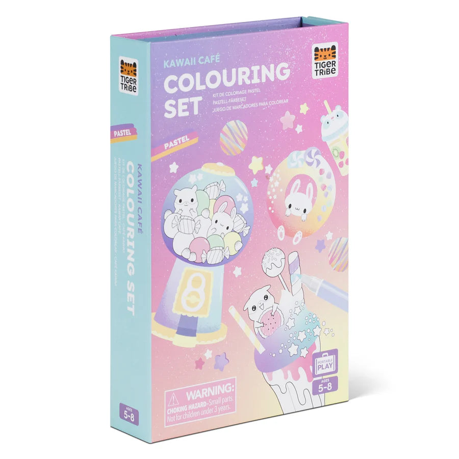 Tiger Tribe Pastel Colouring Set - Kawaii Cafe