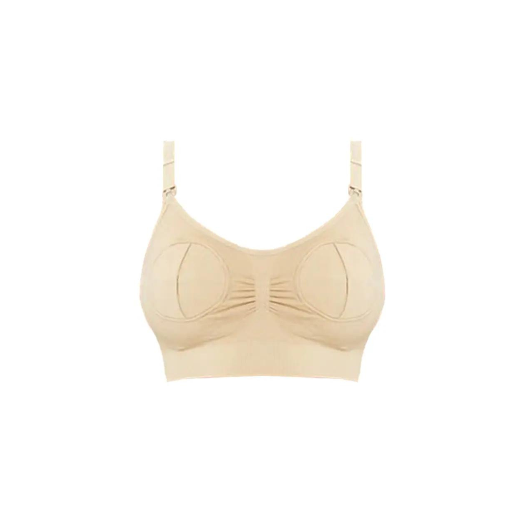 Mama's Choice Seamless Hands Free Pumping Bra (Cream)