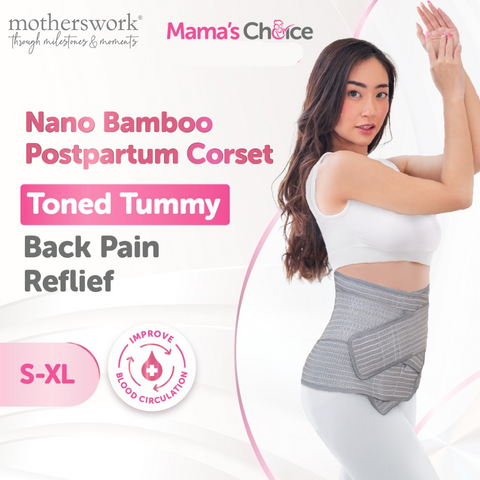Mama’s Choice Postpartum Nano Bamboo Corset (Grey)