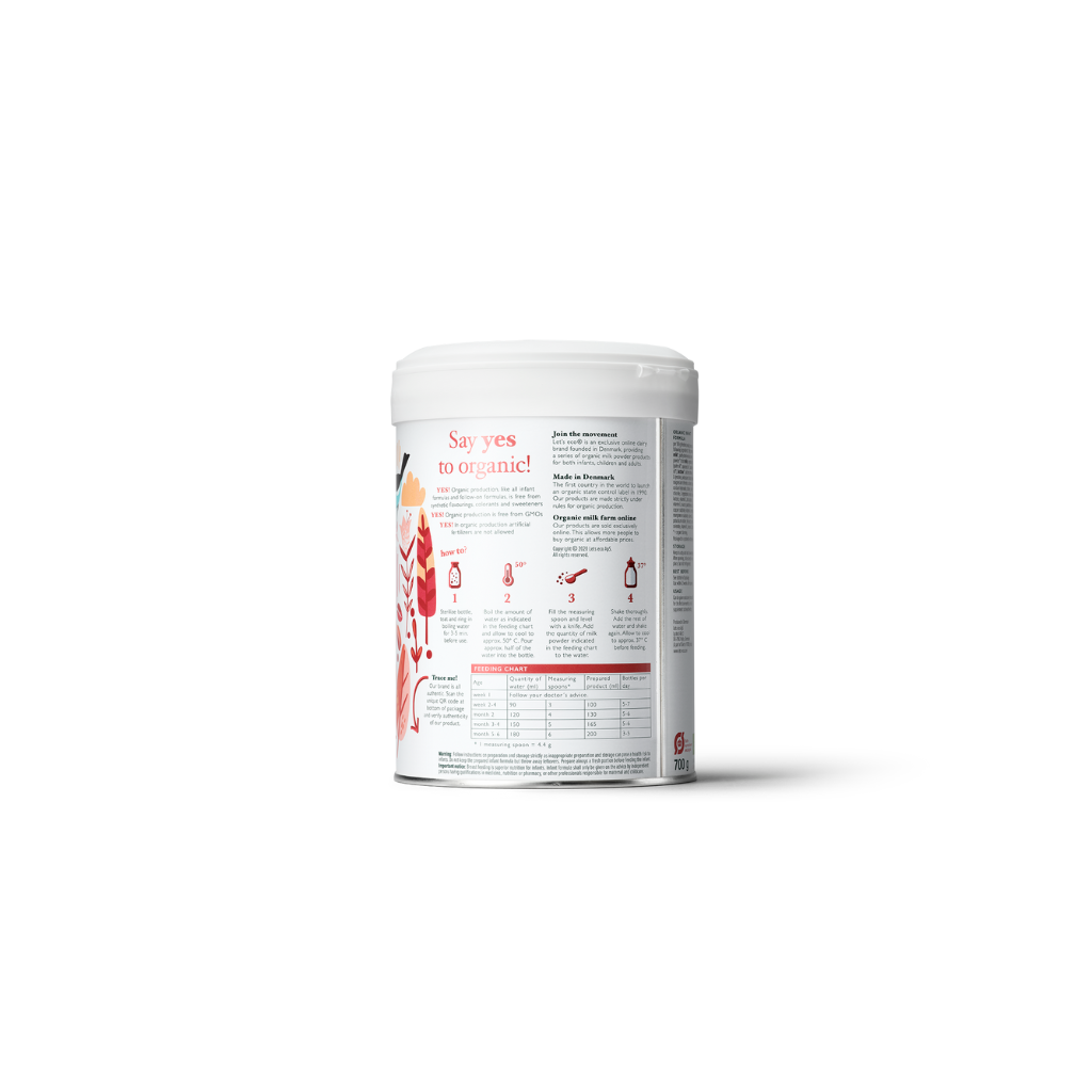Let's Eco Organic Infant Milk Formula - Stage 1 (0-6M)