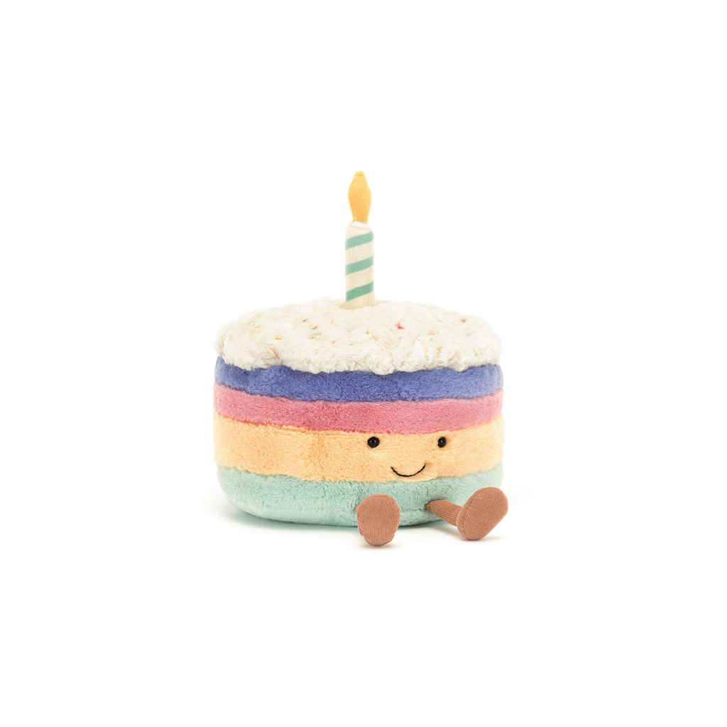 Jellycat Amuseables Rainbow Birthday Cake (Medium)