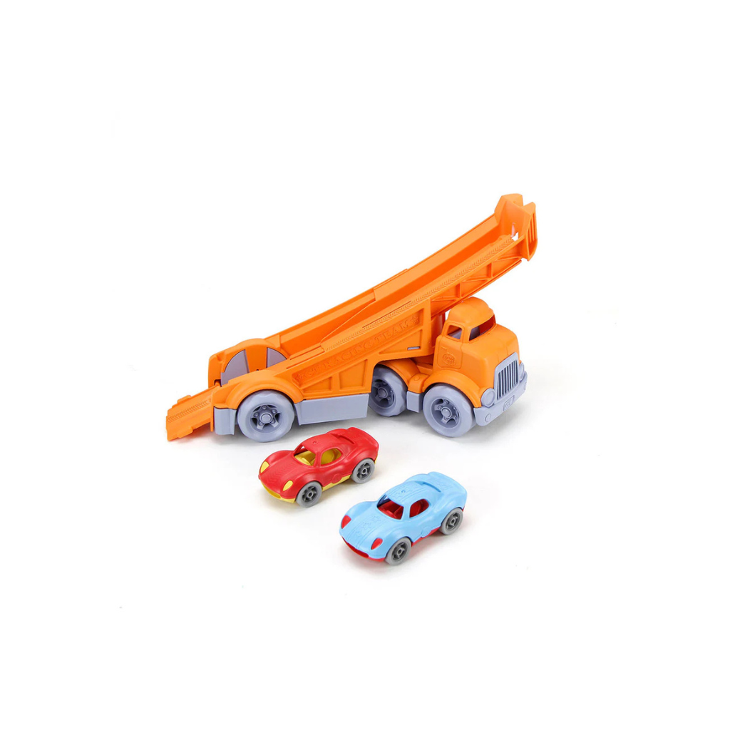 Green Toys Racing Truck with 2 Race Cars