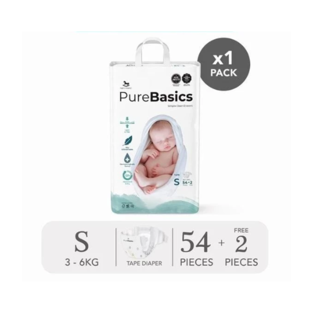 Applecrumby® Night & Day Pure Basics Tape Diapers