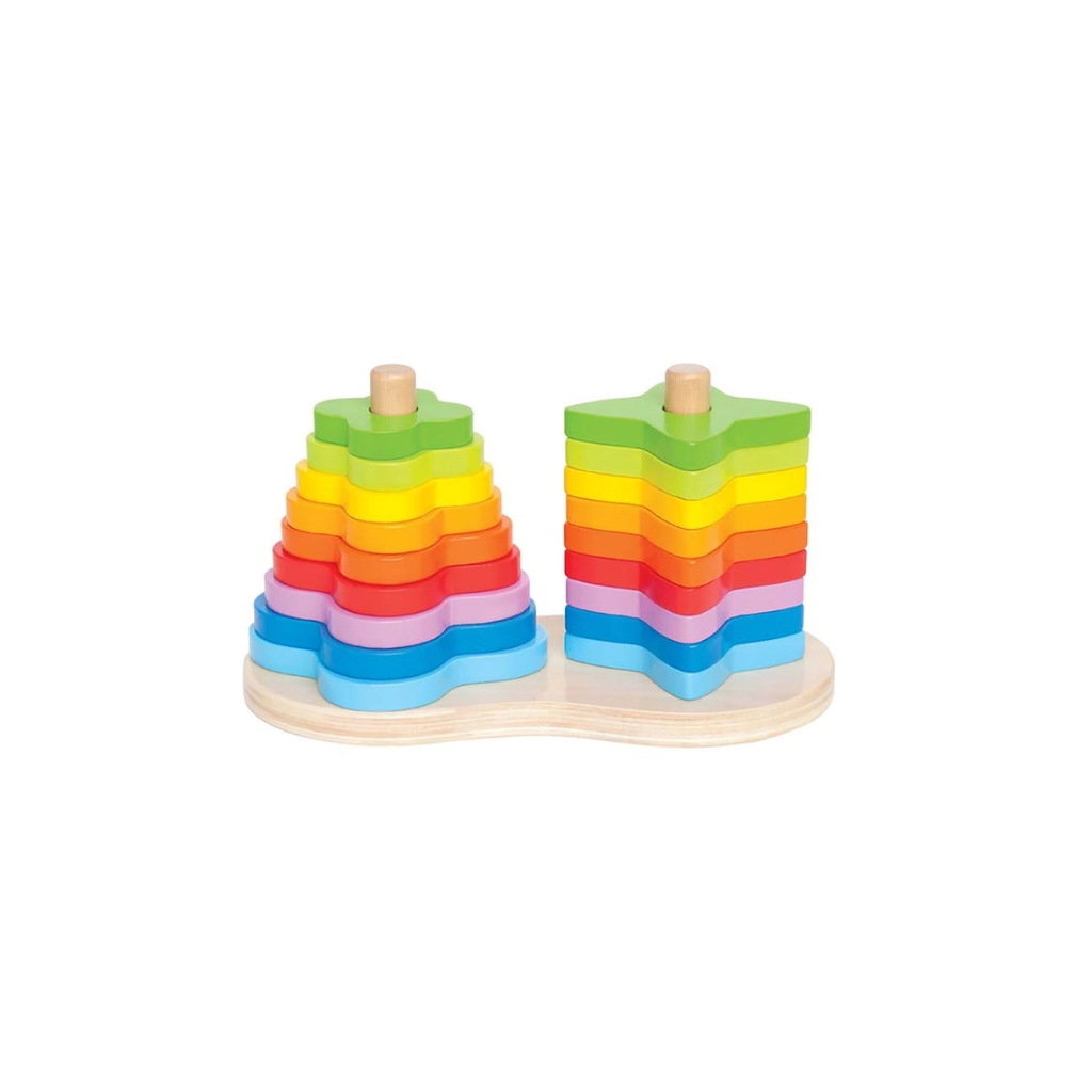 Hape Double Rainbow Stacker Activity Toy
