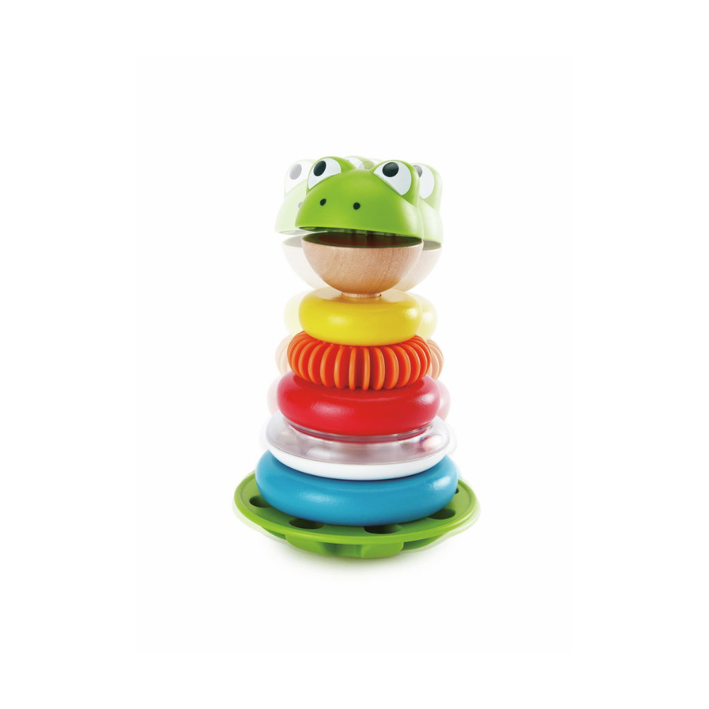 Hape Mr Frog Stacking Rings | motherswork Singapore – Motherswork
