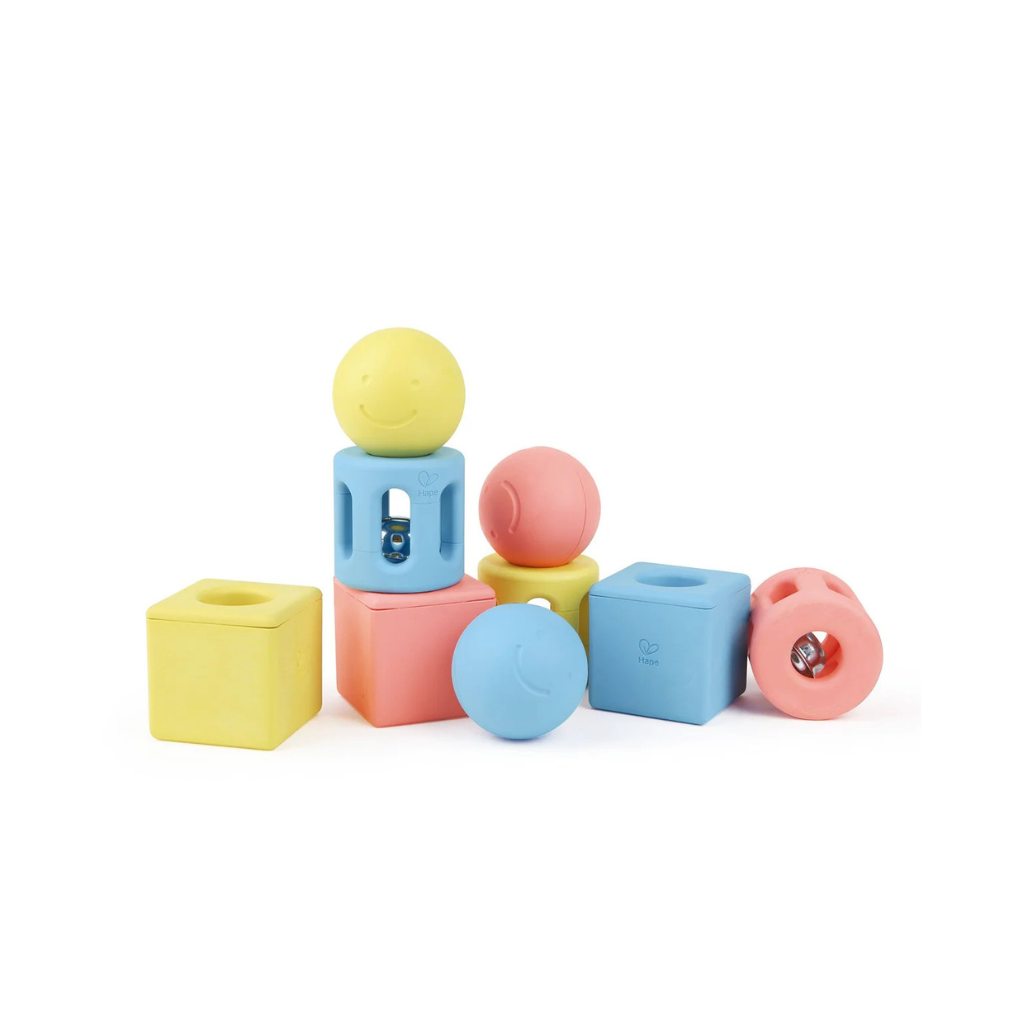 Hape Geometric Rattle Trio Set (9pc)