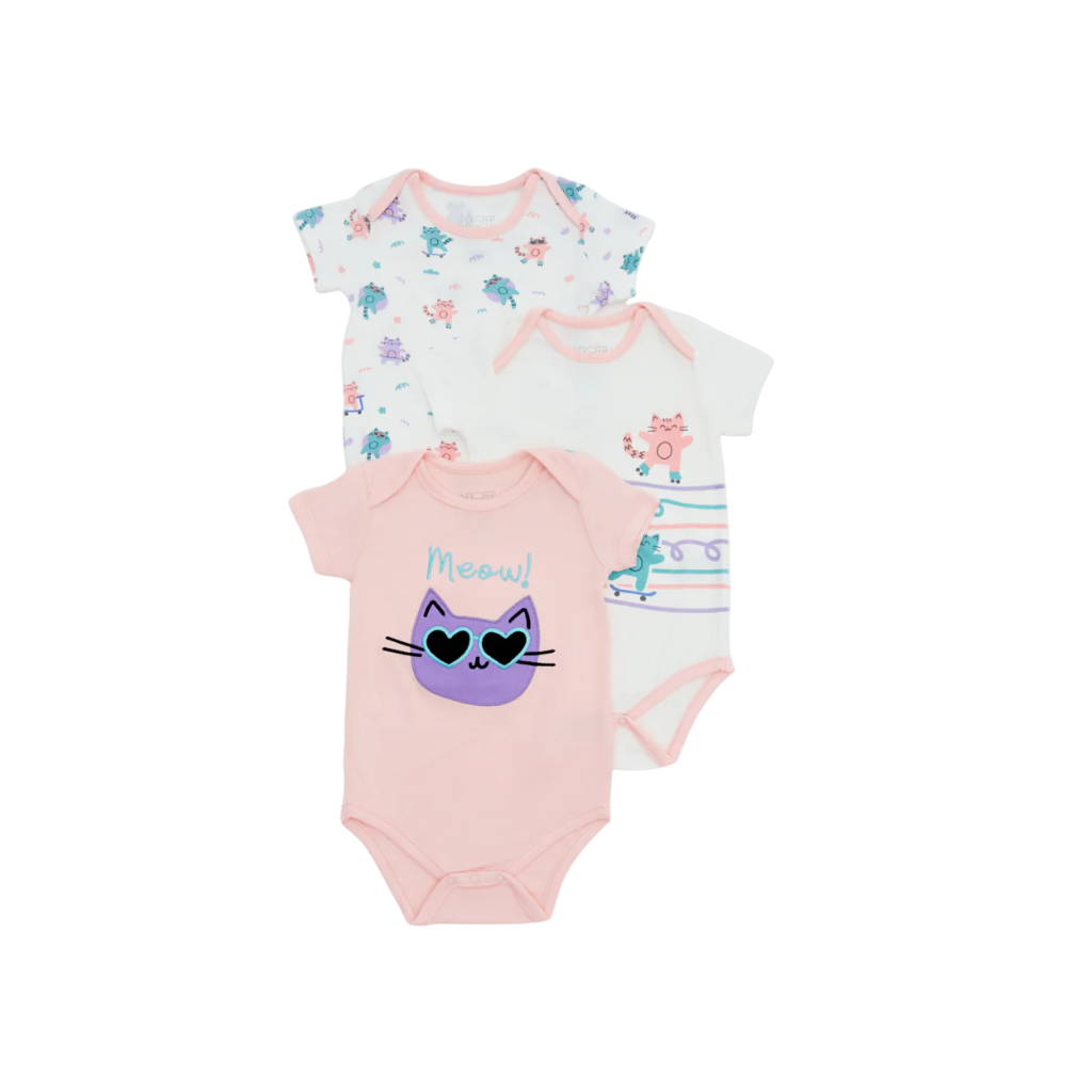 Not Too Big Kitten Bodysuit (3 Pack)