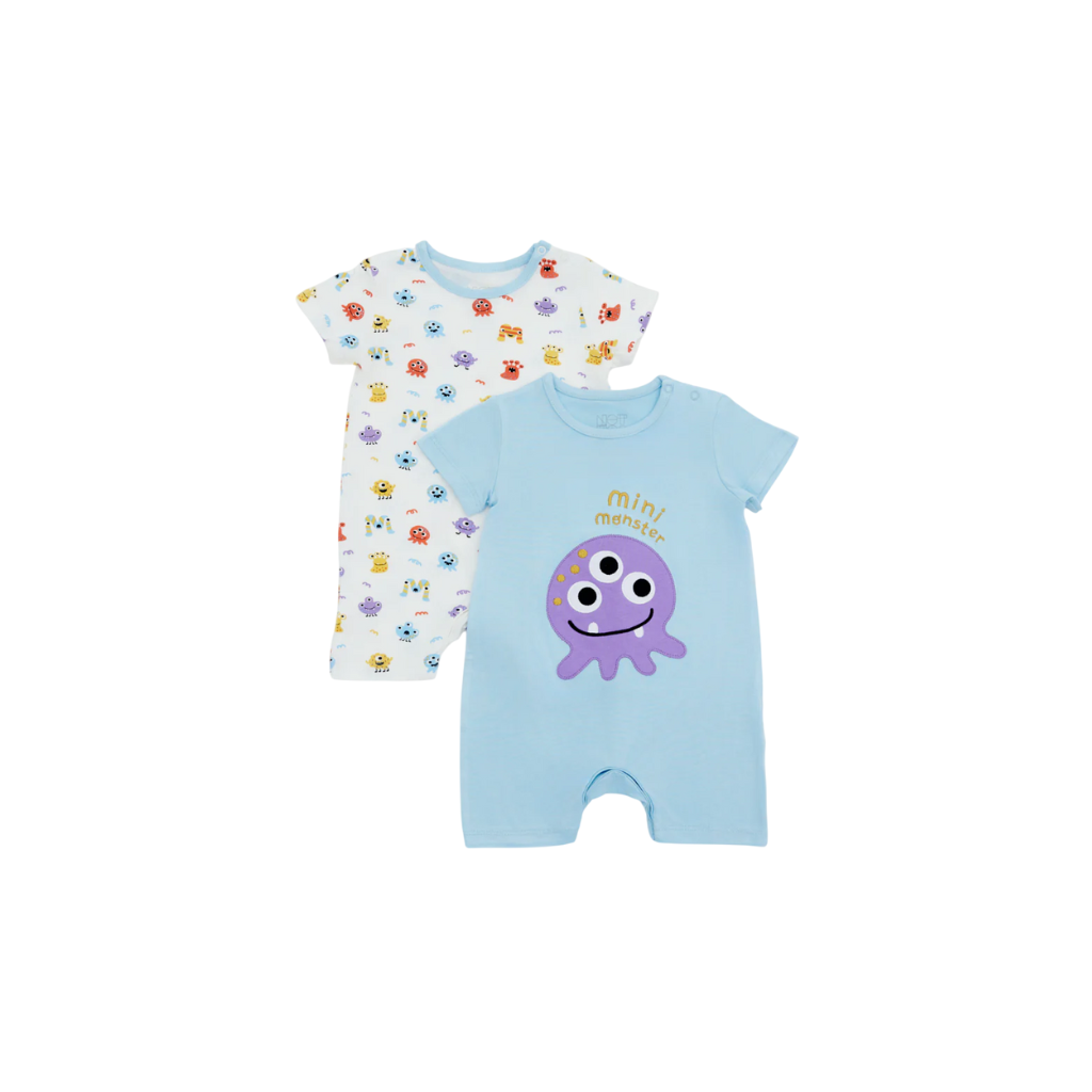 Not Too Big Monster Romper (2 Pack)