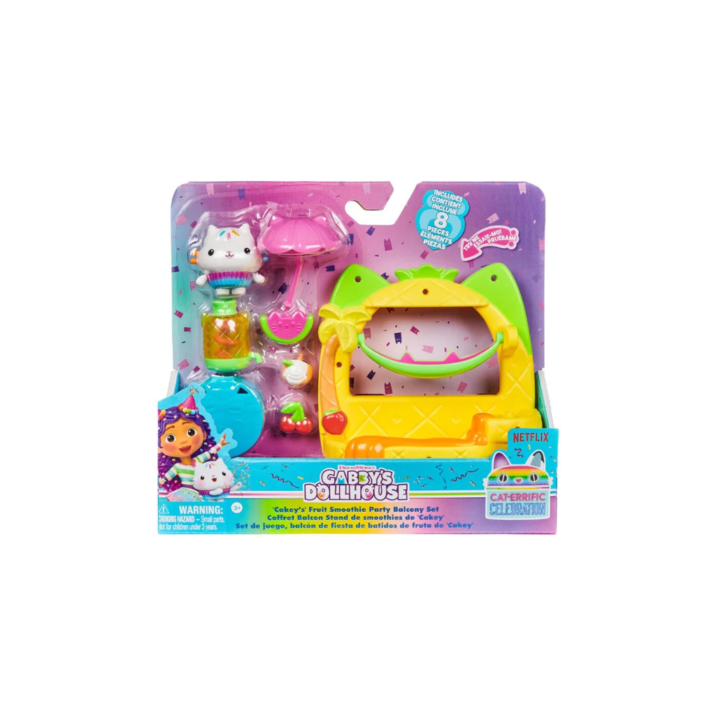 Gabby's Dollhouse Cakey’s Fruit Smoothie Balcony Playset