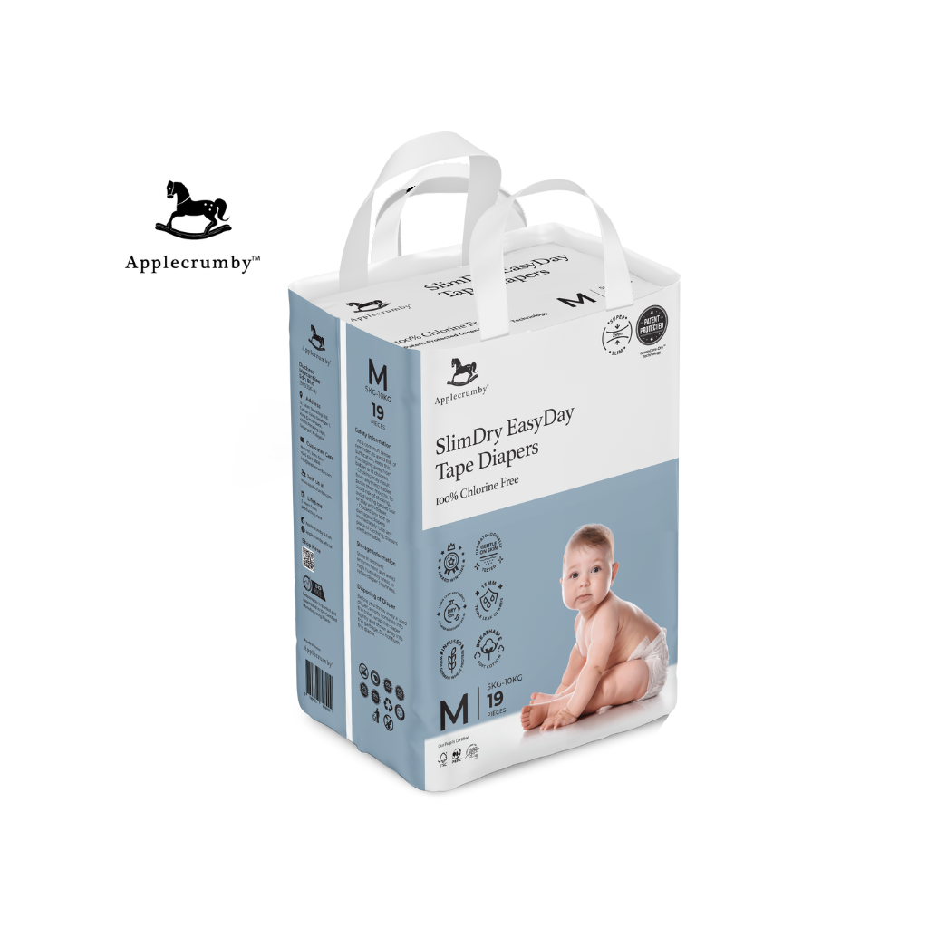 Applecrumby® Slimdry Easyday Tape Diapers (Mini, 1 Carton)