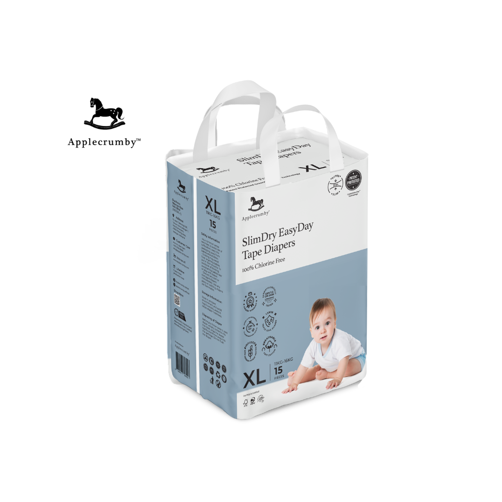 Applecrumby® Slimdry Easyday Tape Diapers (Mini, 1 Carton)