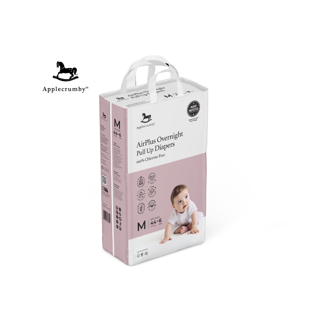 Applecrumby® Airplus Overnight Pull Ups Night Diapers (Mega, 2 Pack 1 Carton)