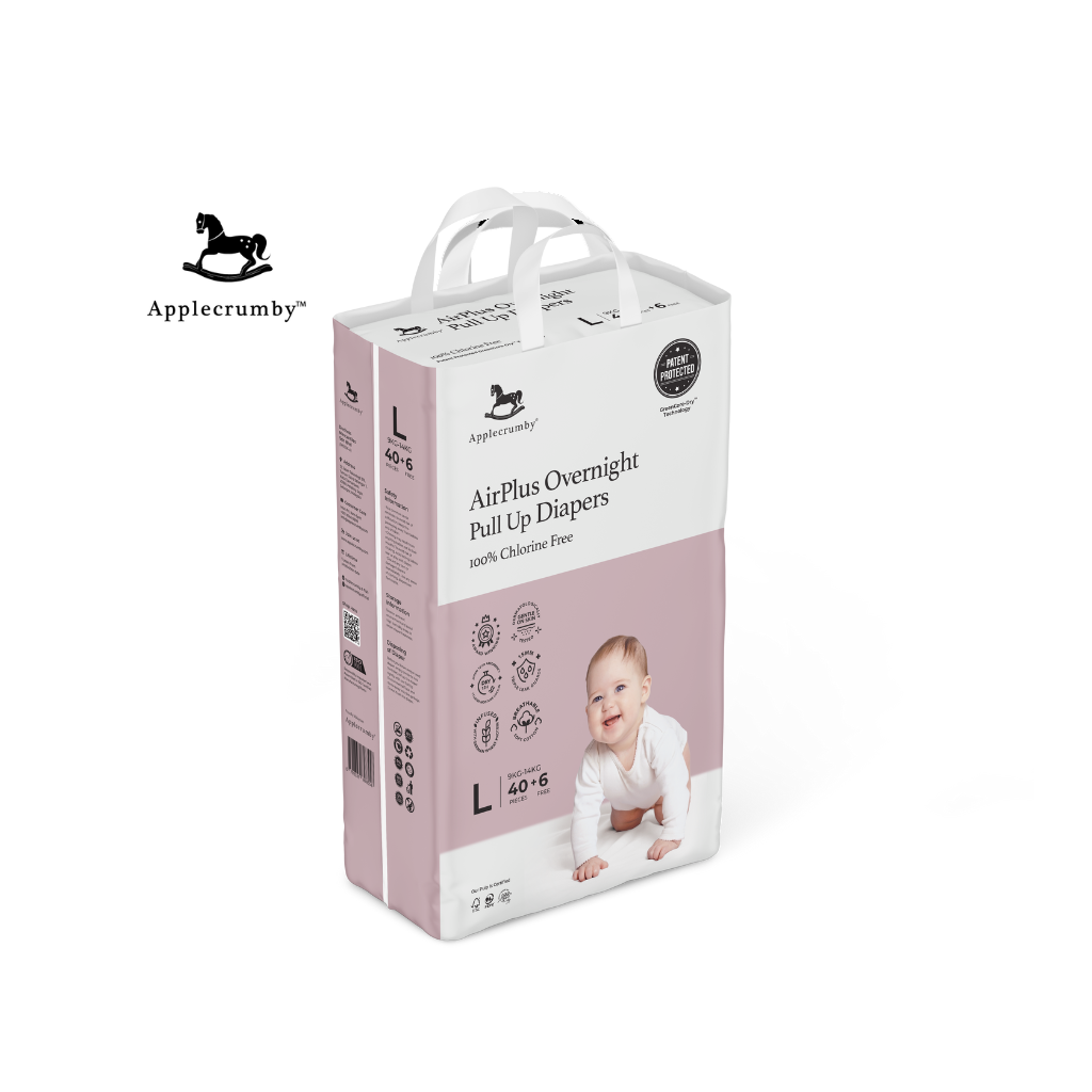 Applecrumby® Airplus Overnight Pull Ups Night Diapers (Mega, 2 Pack 1 Carton)