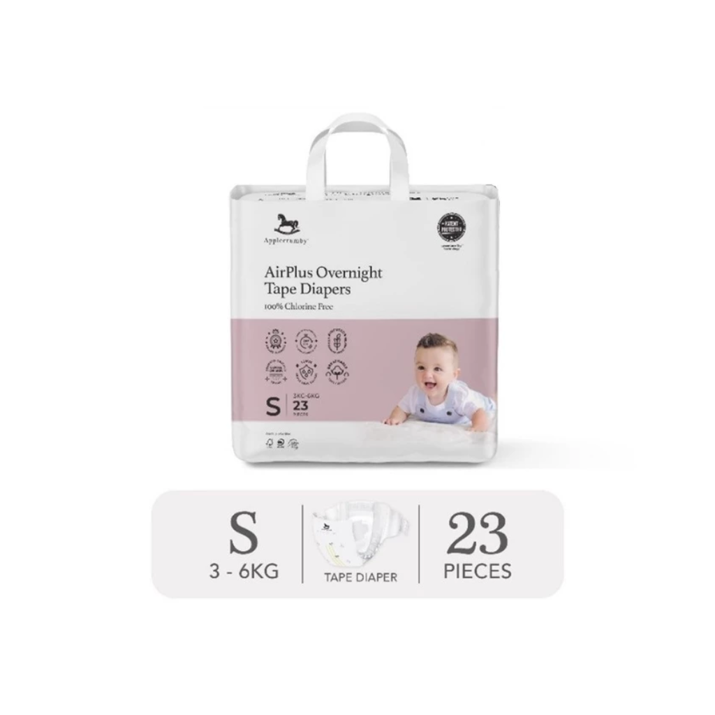 Applecrumby® AirPlus Overnight Tape Diapers (Mini)