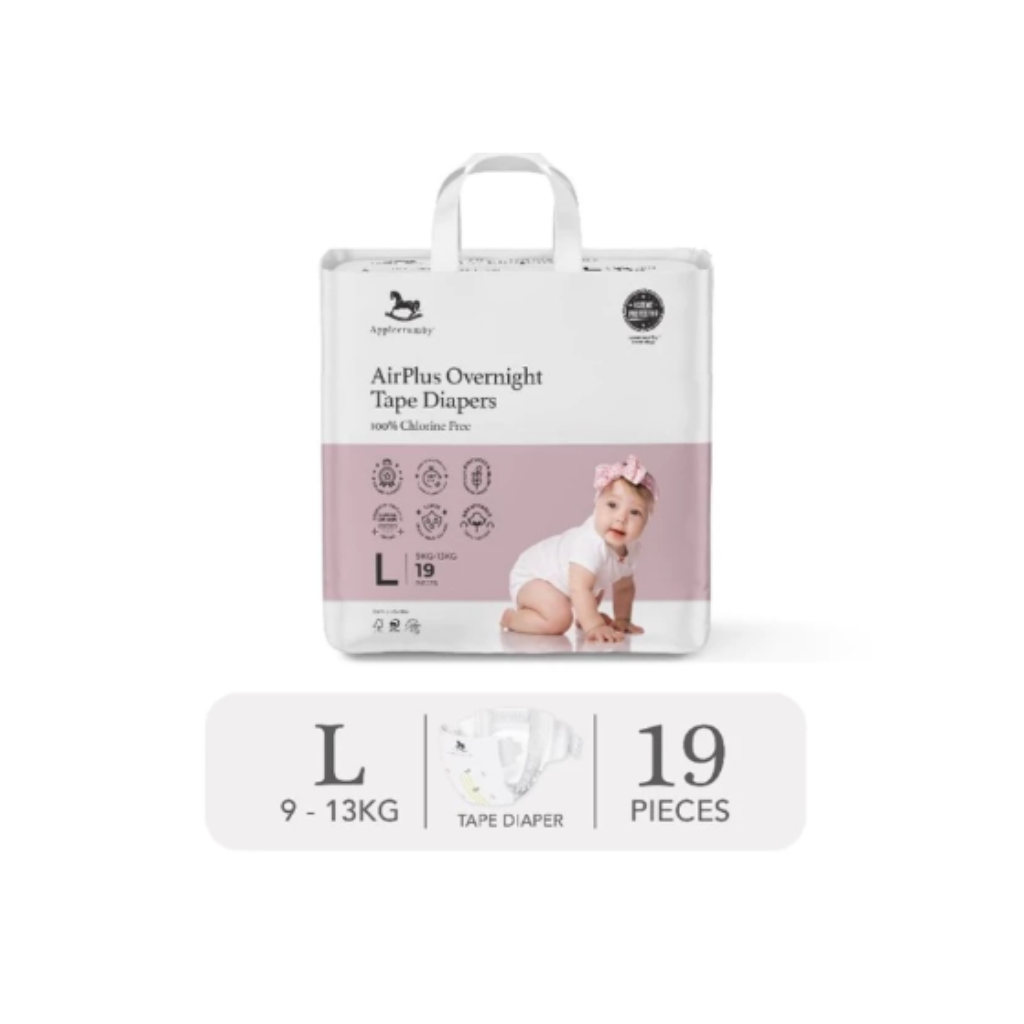 Applecrumby® AirPlus Overnight Tape Diapers (Mini)
