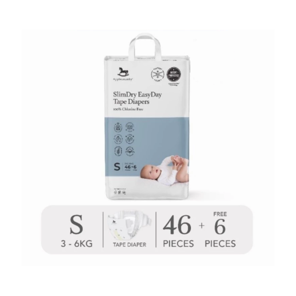Applecrumby® Slimdry Easyday Tape Diapers (Mega)