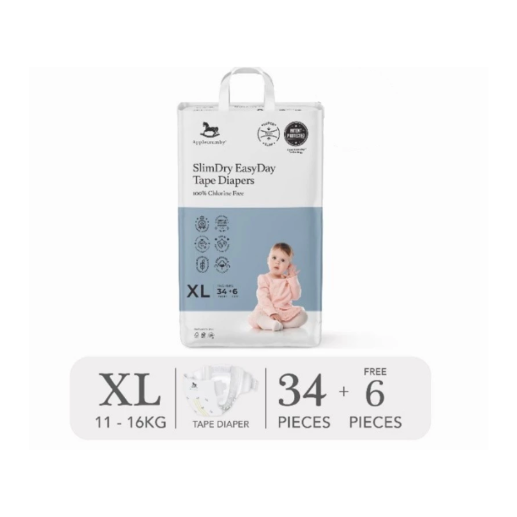 Applecrumby® Slimdry Easyday Tape Diapers (Mega)
