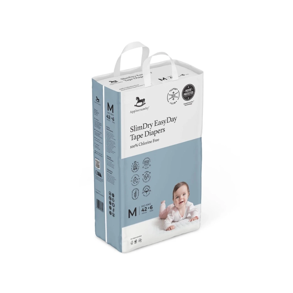 Applecrumby® Slimdry Easyday Tape Diapers (Mega)