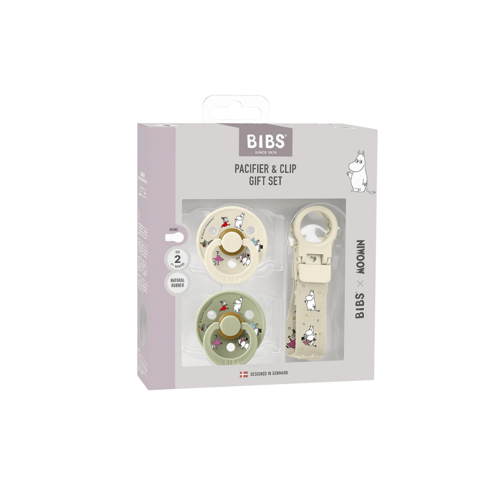 BIBS x Moomin Colour Pacifier & Loop Clip Gift Set