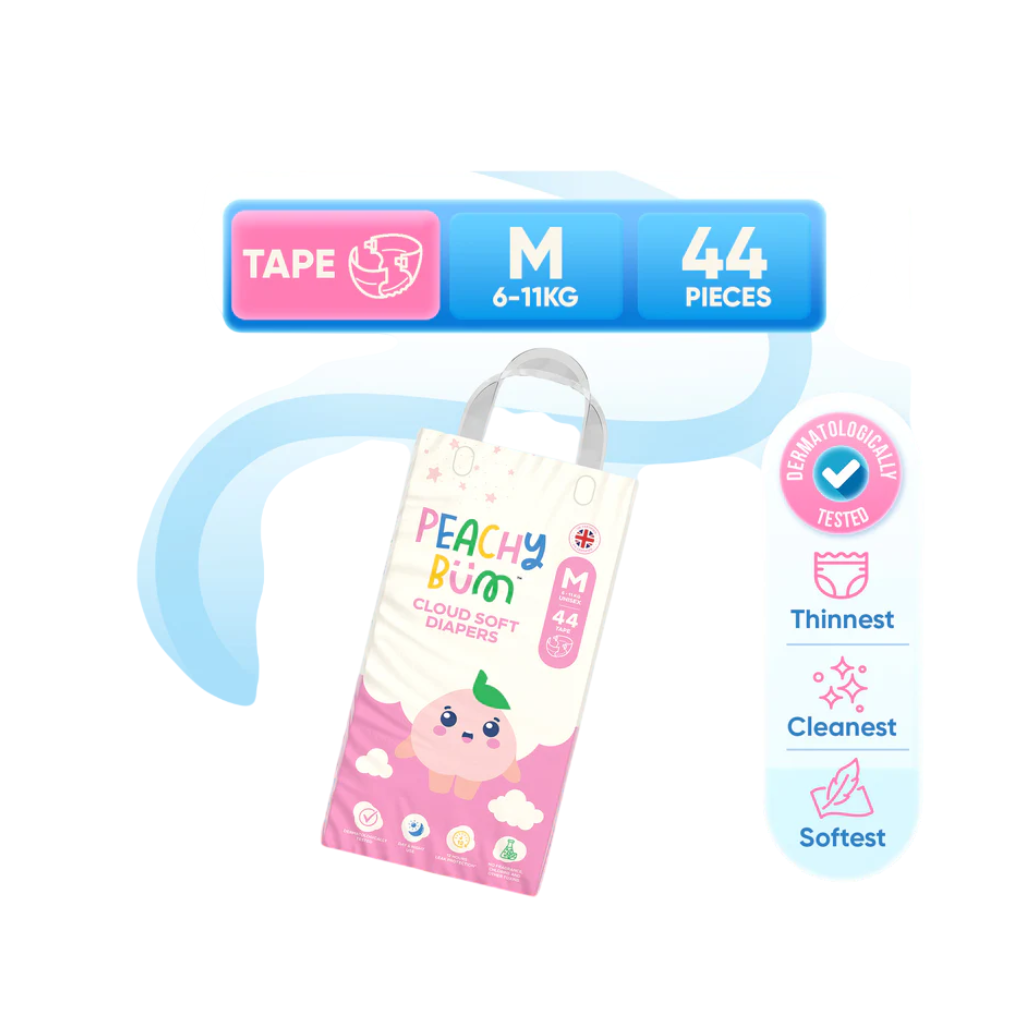Peachy Bum Cloud Soft Tape Diapers (1 Pack)