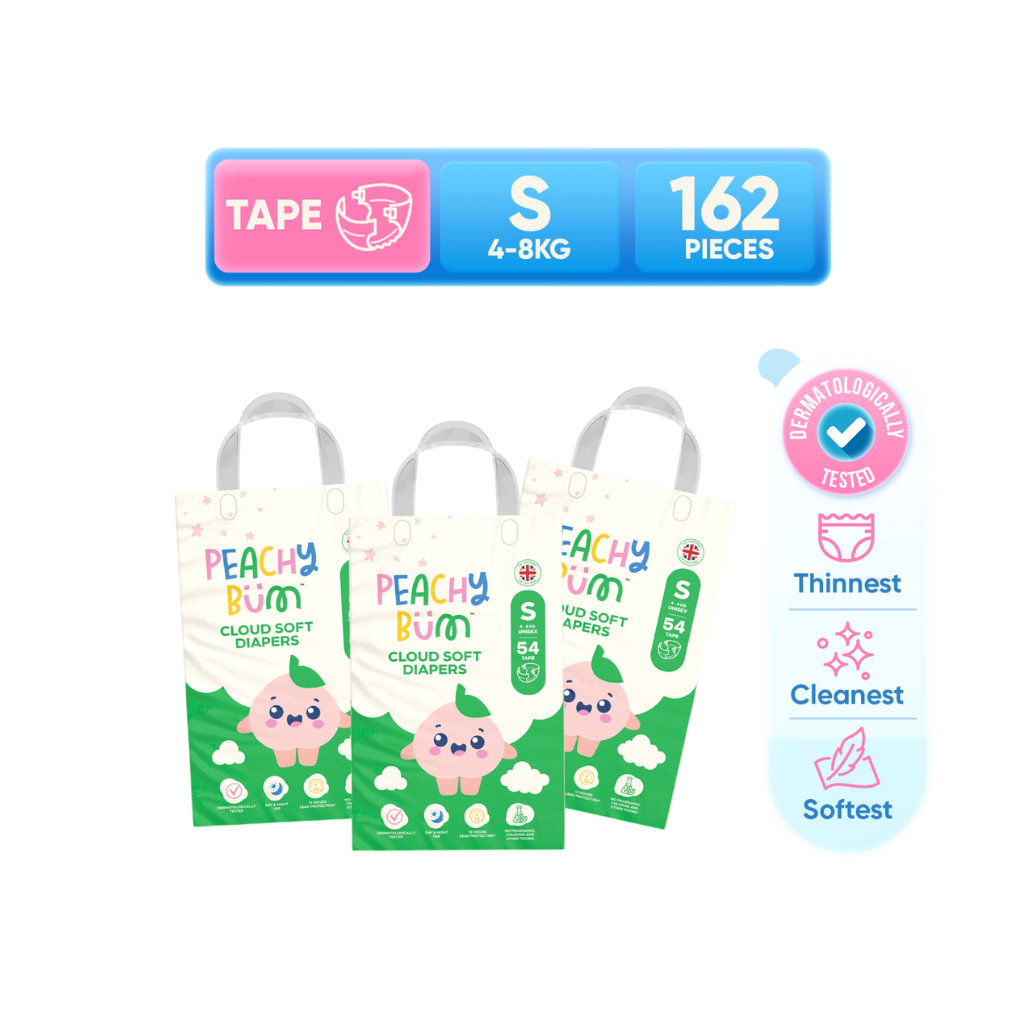 Peachy Bum Cloud Soft Tape Diapers (Carton)