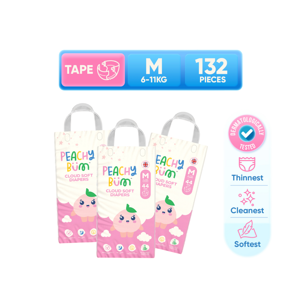 Peachy Bum Cloud Soft Tape Diapers (Carton)