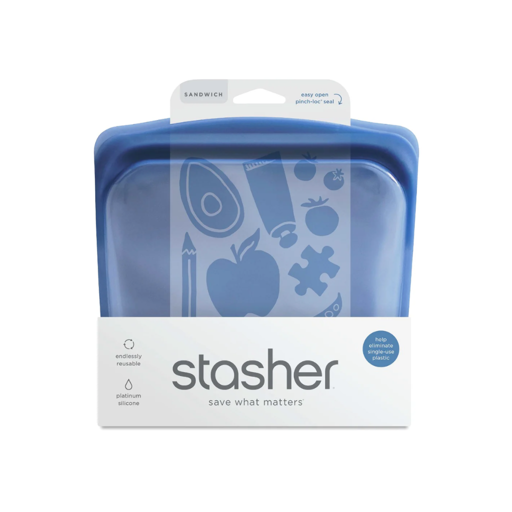 Stasher Reusable Silicone Sandwich Bag, Deep Ocean