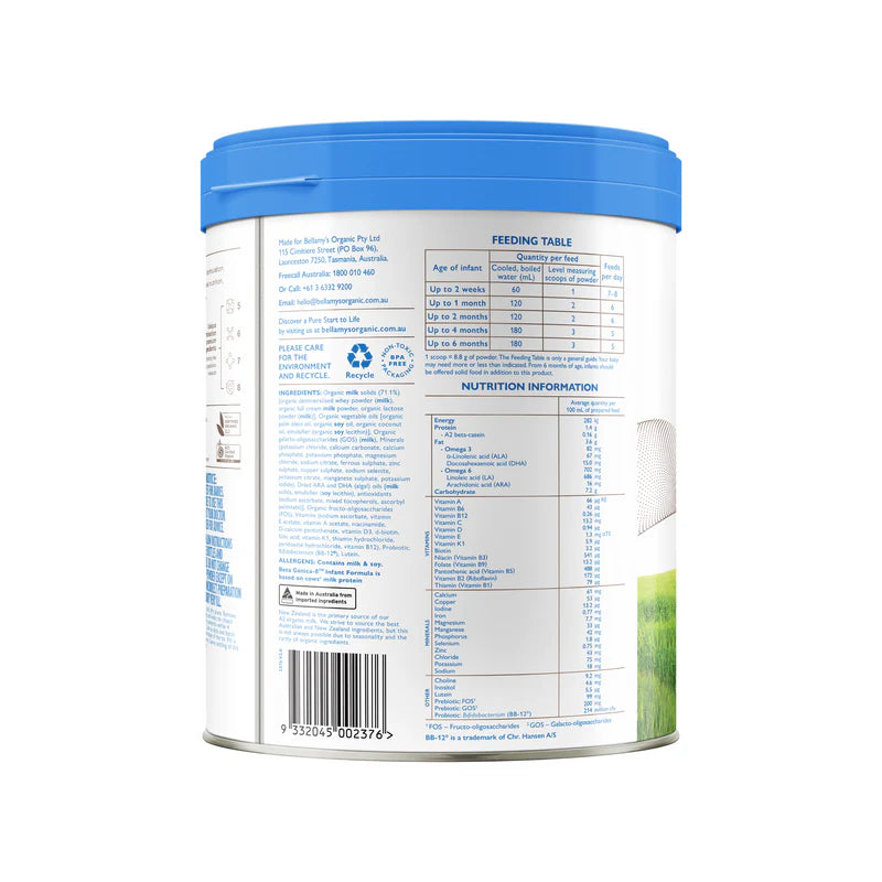 Bellamy's Organic Beta Genica-8™ Step 1 Infant Formula