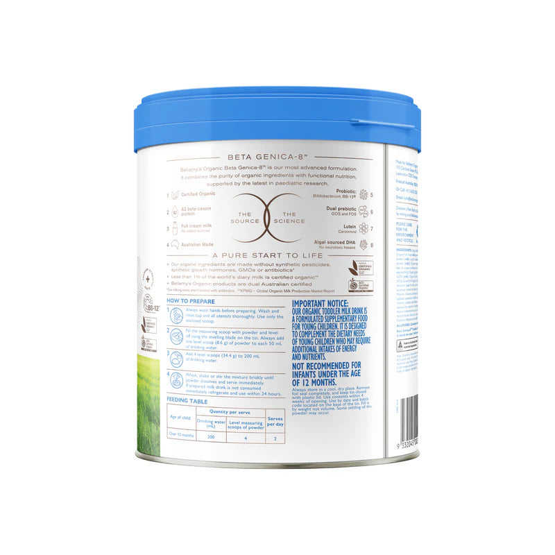 Bellamy's Organic Beta Genica-8™ Step 3 Toddler Milk Drink