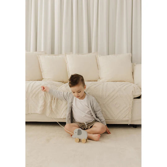 Bubble Wooden Elephant Pull Along Toy