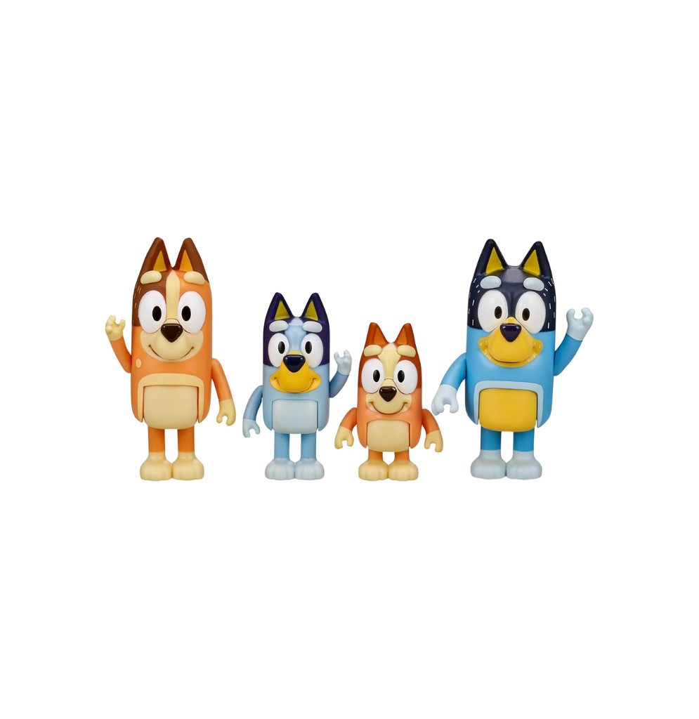 Bluey and Friends 4 Pack of Poseable Figures