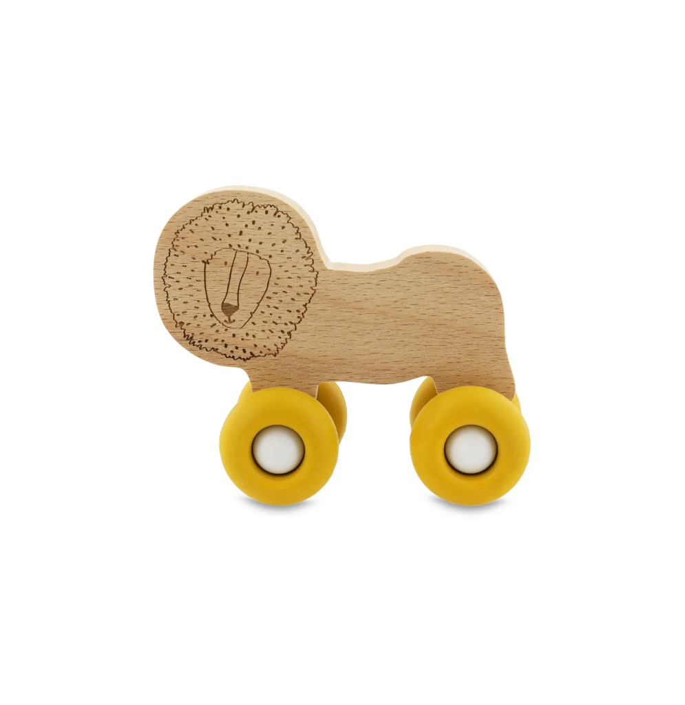Trixie Wooden Animal Cars With Silicone Wheels