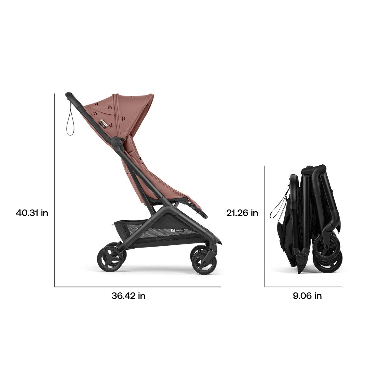 bugaboo butterfly measurements Bugaboo x Konges Sløjd Butterfly 2 Stroller (Dusty Pink)