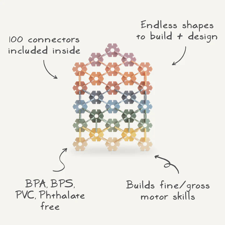 Mushie HEX Connect Building Toy Set