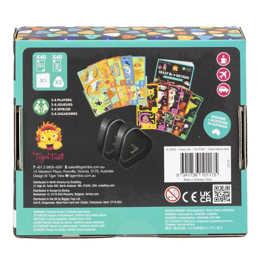 Tiger Tribe Card Game Set (Crazy 8s + Go Fish!)