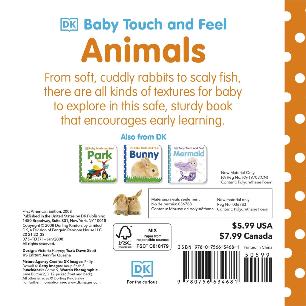 DK Books Baby Touch and Feel: Animals