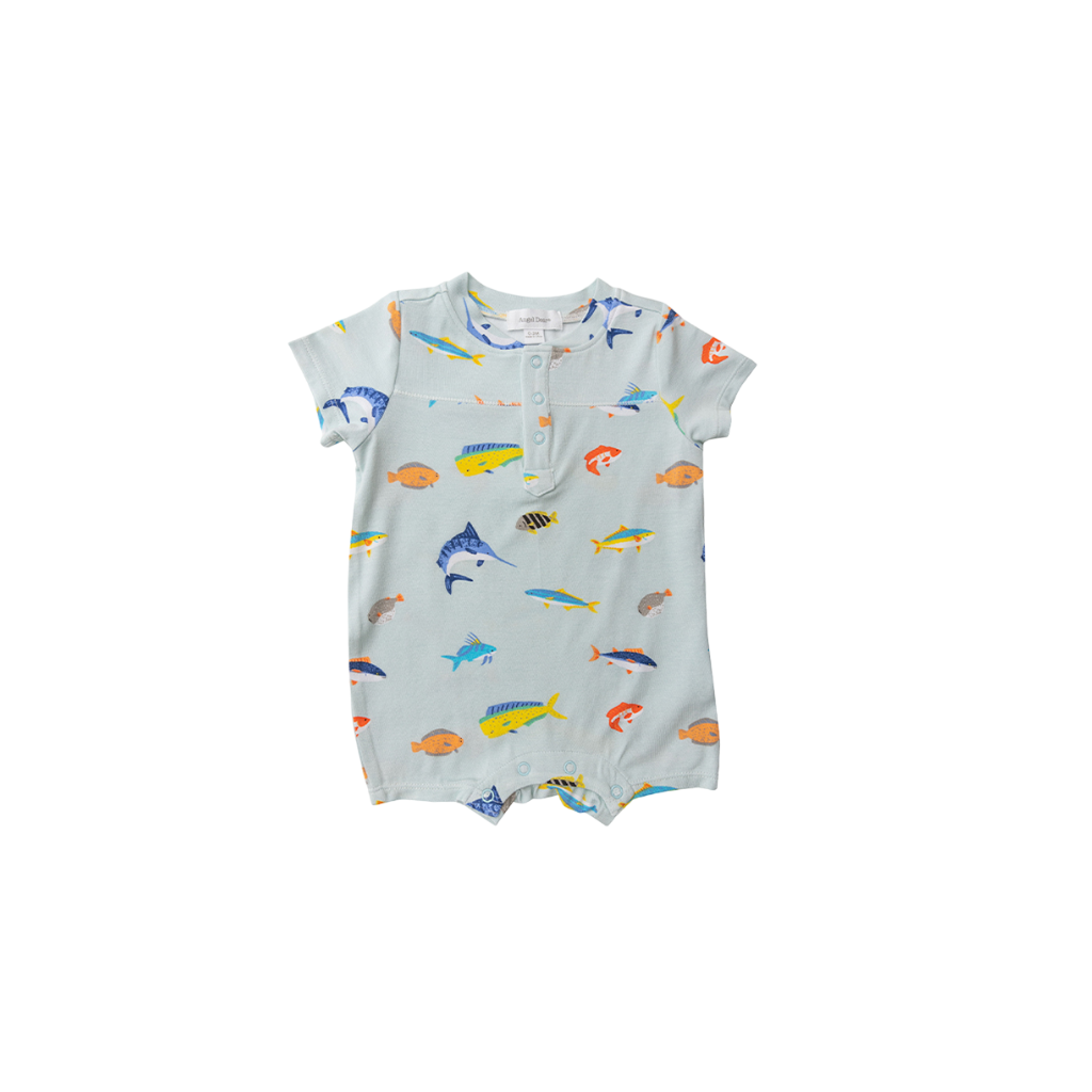 Angel Dear Tropical Fish Boy Bodysuit (Blue)