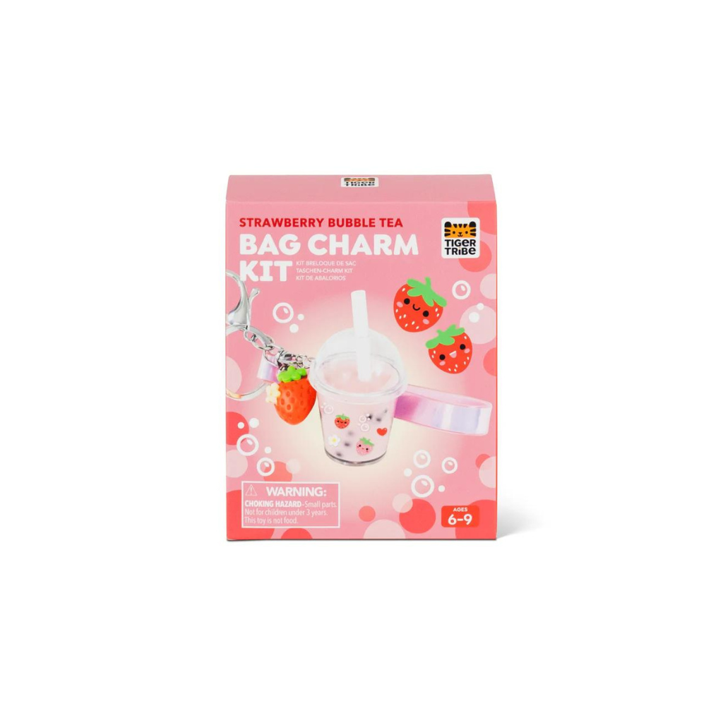 Tiger Tribe Bag Charm Kit (Strawberry Bubble Tea)