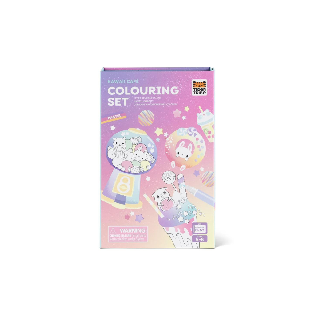 Tiger Tribe Pastel Colouring Set - Kawaii Cafe