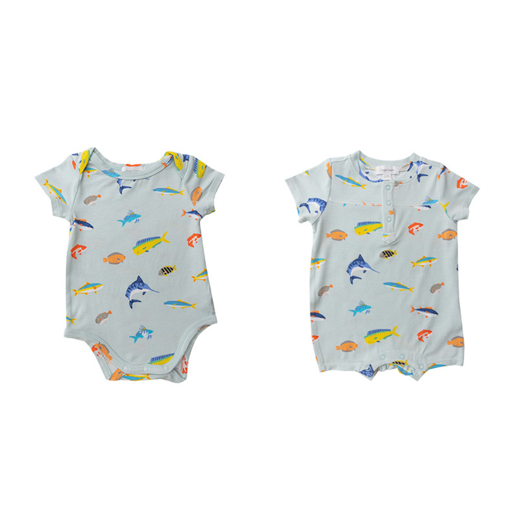 Angel Dear Tropical Fish Boy Bodysuit (Blue)