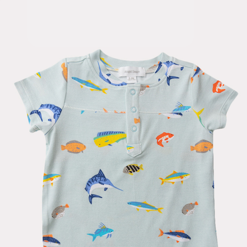 Angel Dear Tropical Fish Boy Bodysuit (Blue)