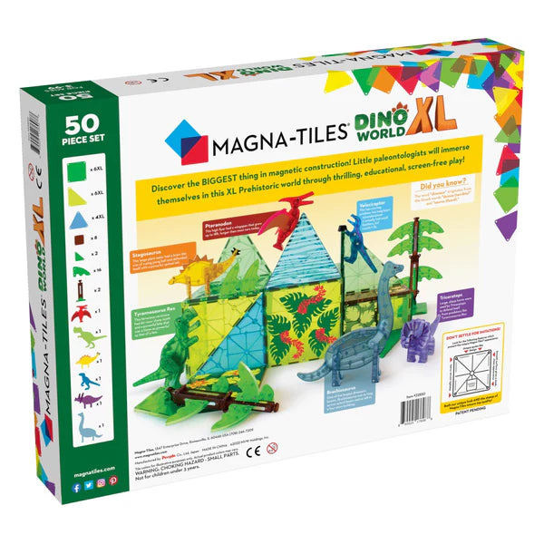 Magna-Tiles Dino World XL 50 Piece Set