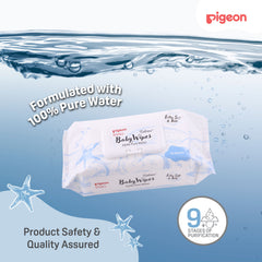 Pigeon Embossed Baby Wipes 100% Pure Water 70s 12 in 1