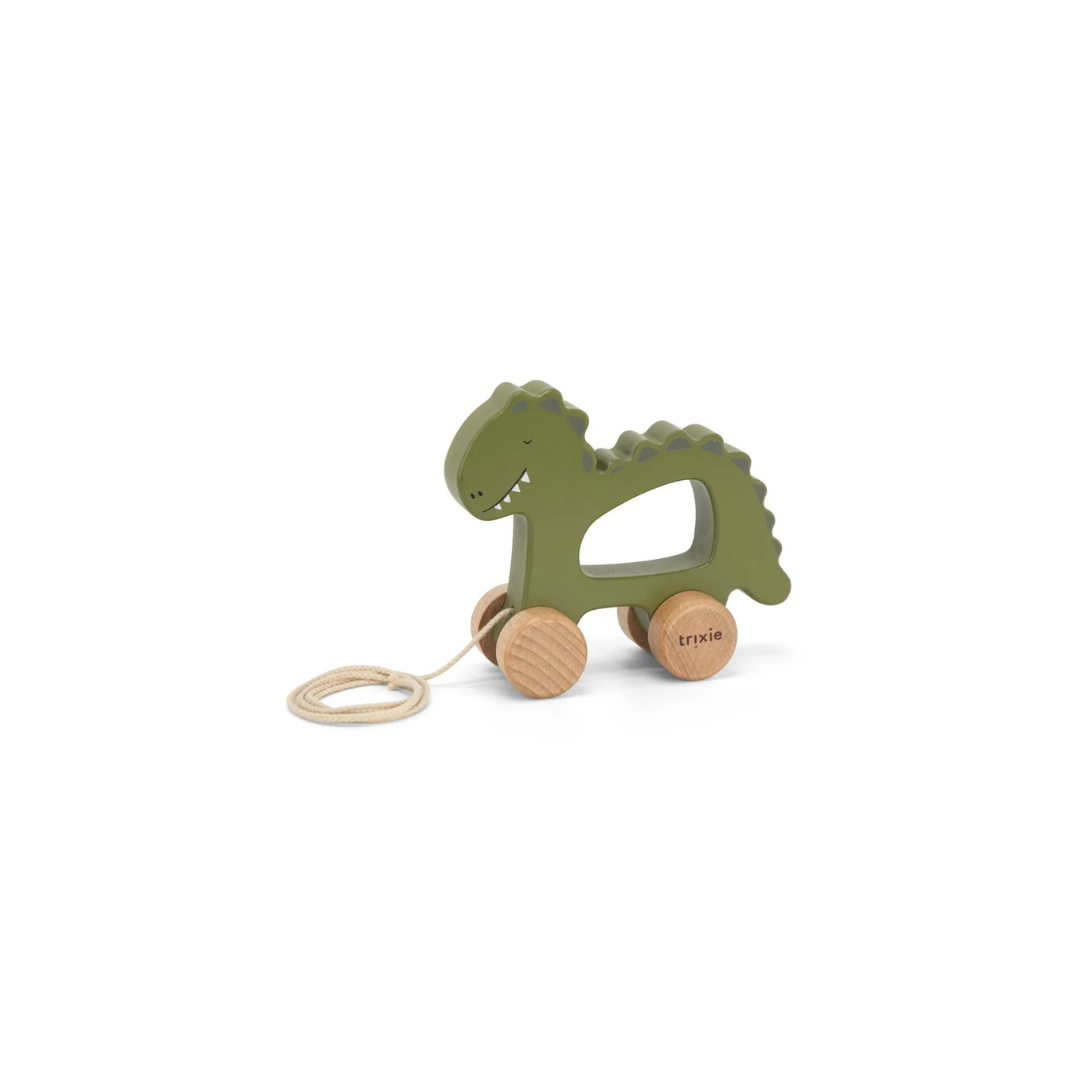 Trixie Wooden pull along toy - Mr. Dino