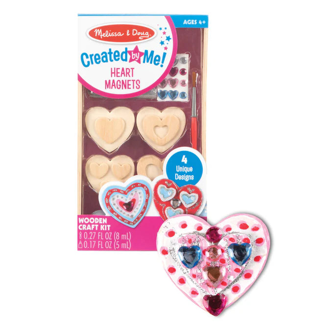 Melissa & Doug Created by Me! Heart Magnets Wooden Craft Kit