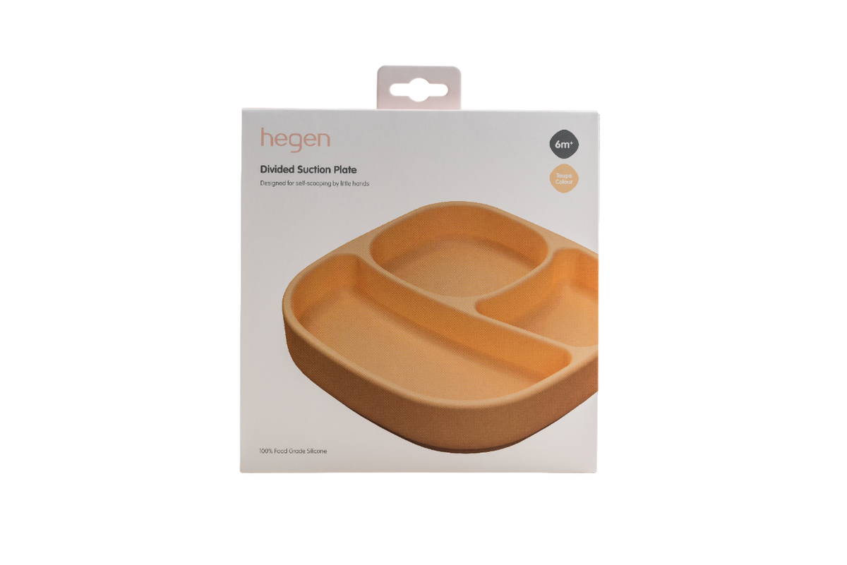 Hegen Divided Suction Plate Silicone (Taupe)