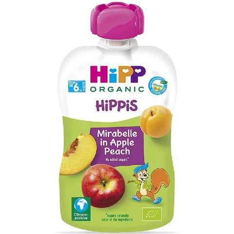 HiPP Organic Puree Mirabelle in Apple Peach 100g
