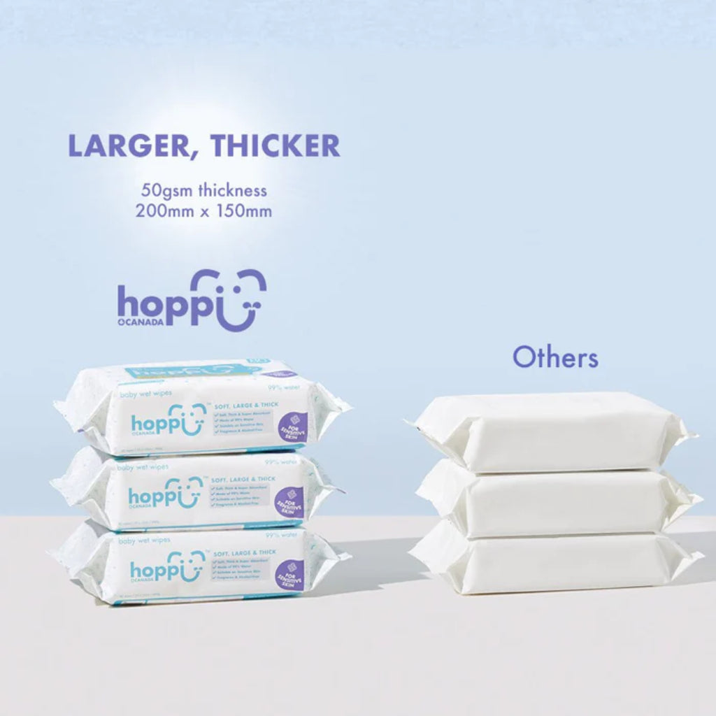 Hoppi Baby Wet Wipes [Bundle of 3] (3x80 wipes)