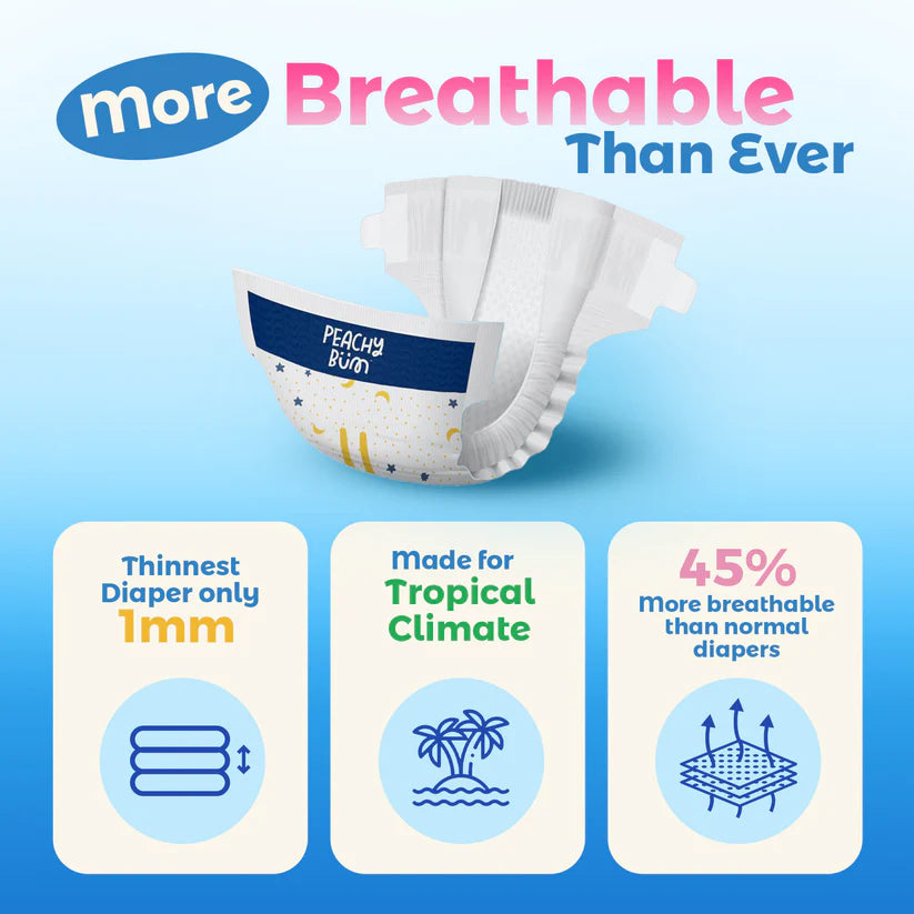 Peachy Bum Cloud Soft Tape Diapers (1 Pack)